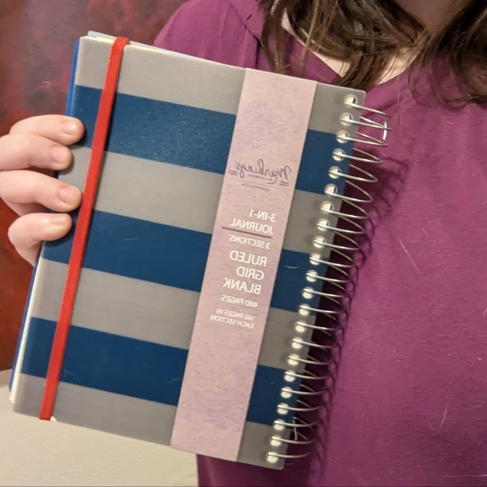 Markings Blue and Gray 3-in-1 Journal